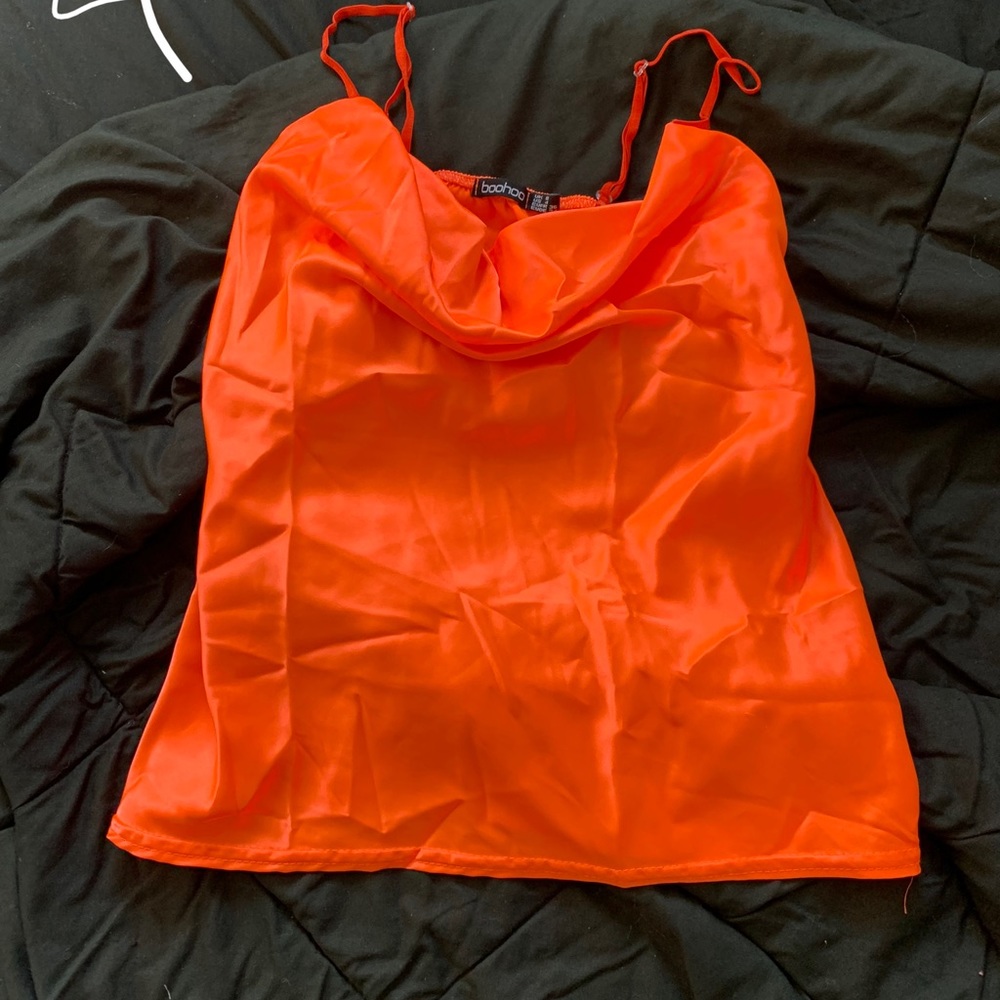 Neon orange camisole top